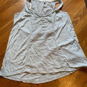PJ Salvage Gray Button-Up Tank